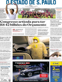 Capa do jornal Estadão 08/02/2020