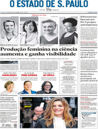 Capa do jornal Estadão 08/03/2020
