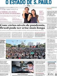 Capa do jornal Estadão 08/06/2020