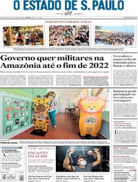 Capa do jornal Estadão 08/09/2020