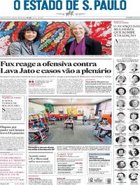 Capa do jornal Estadão 08/10/2020