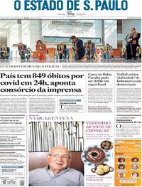 Capa do jornal Estadão 09/06/2020