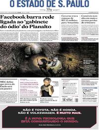Capa do jornal Estadão 09/07/2020