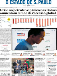 Capa do jornal Estadão 10/03/2020