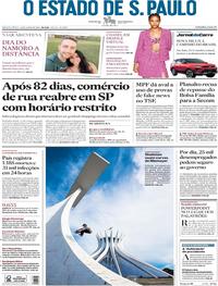 Capa do jornal Estadão 10/06/2020