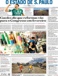 Capa do jornal Estadão 14/01/2020