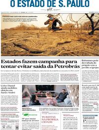 Capa do jornal Estadão 14/09/2020