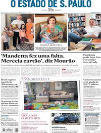 Capa do jornal Estadão 15/04/2020