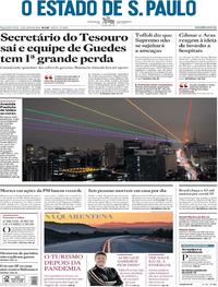 Capa do jornal Estadão 15/06/2020