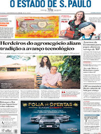Capa do jornal Estadão 16/02/2020