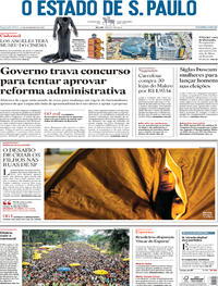 Capa do jornal Estadão 17/02/2020