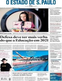 Capa do jornal Estadão 17/08/2020