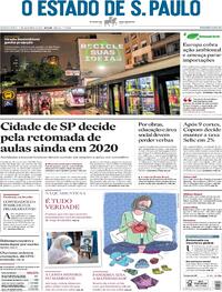 Capa do jornal Estadão 17/09/2020