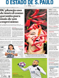 Capa do jornal Estadão 18/02/2020