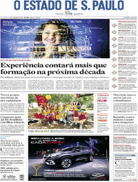Capa do jornal Estadão 19/01/2020