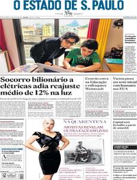 Capa do jornal Estadão 19/05/2020