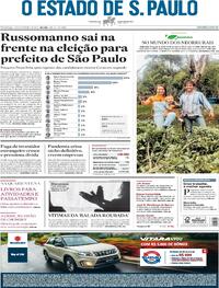 Capa do jornal Estadão 20/09/2020