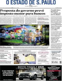 Capa do jornal Estadão 22/07/2020