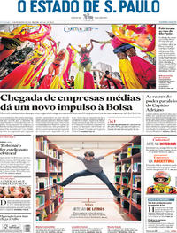 Capa do jornal Estadão 23/02/2020