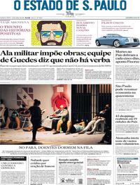 Capa do jornal Estadão 23/04/2020