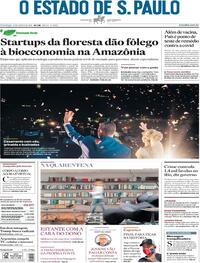 Capa do jornal Estadão 23/08/2020