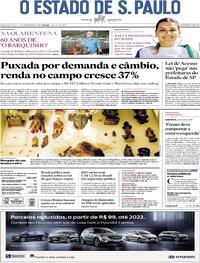 Capa do jornal Estadão 23/11/2020