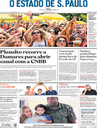 Capa do jornal Estadão 24/02/2020
