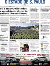 Capa do jornal Estadão 25/06/2020