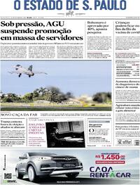 Capa do jornal Estadão 25/09/2020