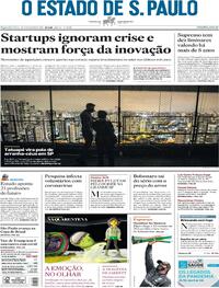 Capa do jornal Estadão 26/10/2020