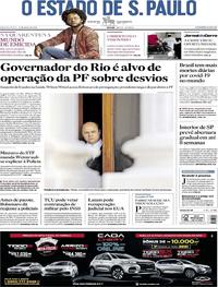 Capa do jornal Estadão 27/05/2020