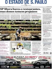 Capa do jornal Estadão 27/06/2020