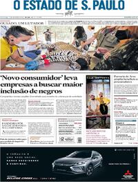 Capa do jornal Estadão 27/09/2020