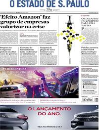 Capa do jornal Estadão 28/06/2020