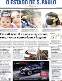 Capa do jornal Estadão 29/01/2020