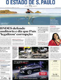 Capa do jornal Estadão 30/01/2020