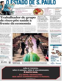 Capa do jornal Estadão 30/06/2020