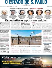Capa do jornal Estadão 30/09/2020