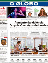 Capa do jornal O Globo 01/10/2017