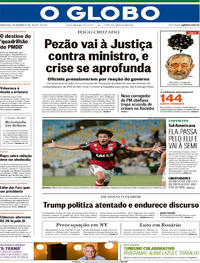 Capa do jornal O Globo 02/11/2017