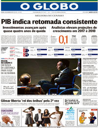 Capa do jornal O Globo 02/12/2017