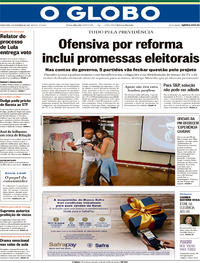Capa do jornal O Globo 05/12/2017