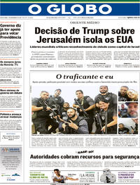 Capa do jornal O Globo 07/12/2017
