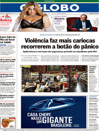 Capa do jornal O Globo 12/11/2017