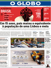 Capa do jornal O Globo 12/12/2017