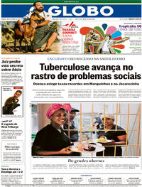 Capa do jornal O Globo 15/10/2017