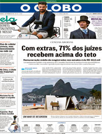 Capa do jornal O Globo 17/12/2017