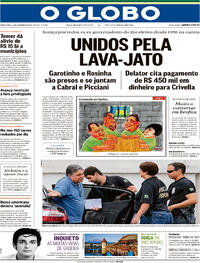 Capa do jornal O Globo 23/11/2017