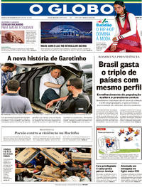 Capa do jornal O Globo 25/11/2017