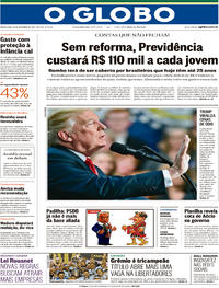 Capa do jornal O Globo 30/11/2017